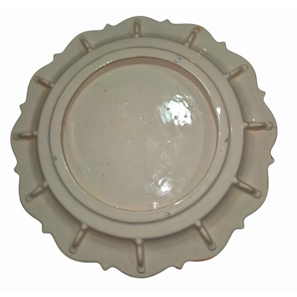 Ceramic Wall Hanging Plate With "Going To Hell In A Handbasket" Design Floral & - Picture 5 of 7